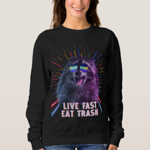 Eat Trash Raccoon Panda Rave Old School Pilot Sung Trui