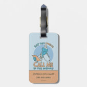 Eat Two Cookies, bel me in de ochtend Bagagelabel (Achterkant verticaal)