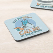 Eat Two Cookies, bel me in de ochtend Bier Onderzetter (Linkerzijde)