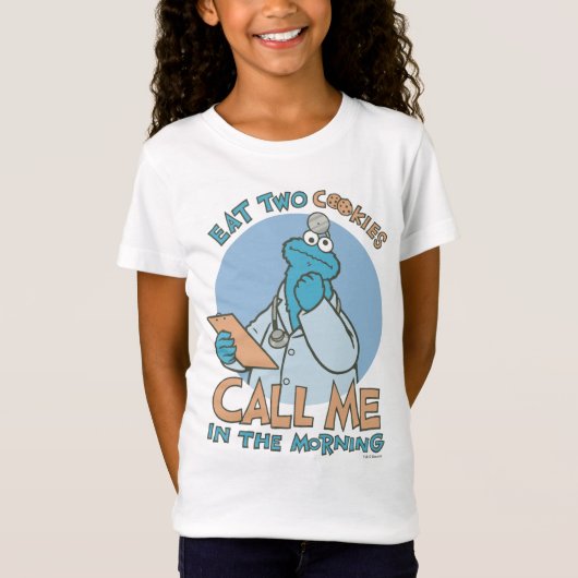 Eat Two Cookies, bel me in de ochtend T-shirt (Voorkant)