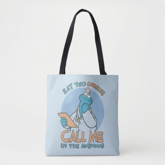 Eat Two Cookies, bel me in de ochtend Tote Bag (Voorkant)