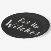 Eat Up Witches Fun Halloween Chic Zwart Papieren Bordje (Gekanteld)