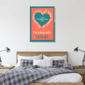 EAT UW HEART UIT aangepaste foto- en naamdoek Canvas Afdruk (Insitu (Slaapkamer))