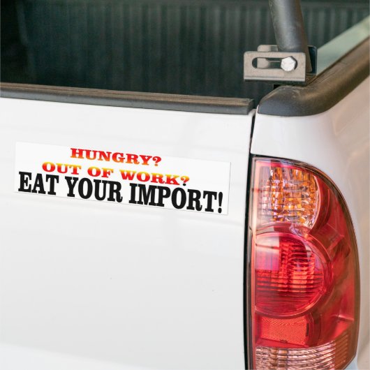 EAT UW INVOER BUMPERSTICKER (Op Truck)
