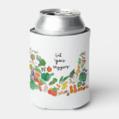 Eat Uw Veggies (vegetatievegan) Blikjeskoeler (Blikje Voorkant)