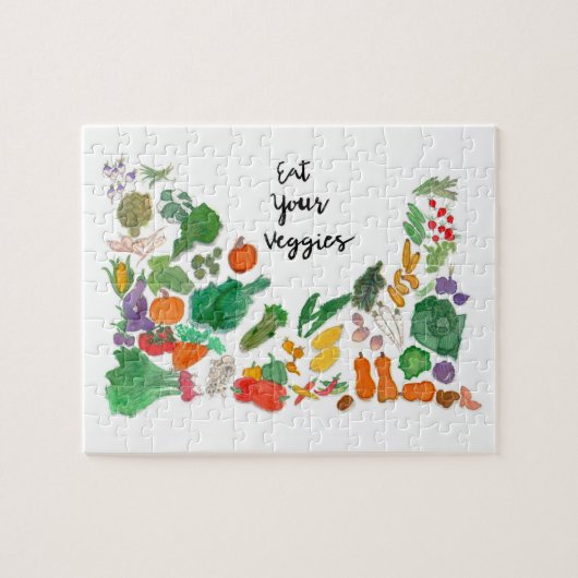 Eat Uw Veggies (vegetatievegan) Legpuzzel (Horizontaal)