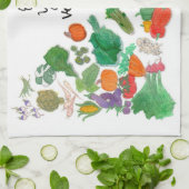 Eat Uw Veggies (vegetatievegan) Theedoek (Gevouwen)