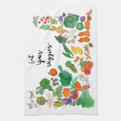 Eat Uw Veggies (vegetatievegan) Theedoek (Verticaal)