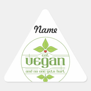 Eat Vegan en No One krijgt Hurt Sticker