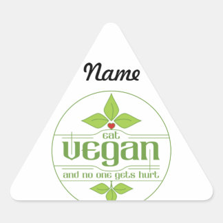 Eat Vegan en No One krijgt Hurt Sticker