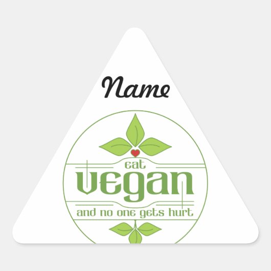 Eat Vegan en No One krijgt Hurt Sticker (Voorkant)