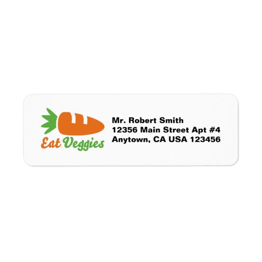 Eat Veggies Etiket (Voorkant)