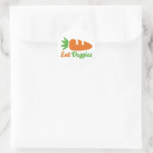 Eat Veggies Ronde Sticker (Tas)
