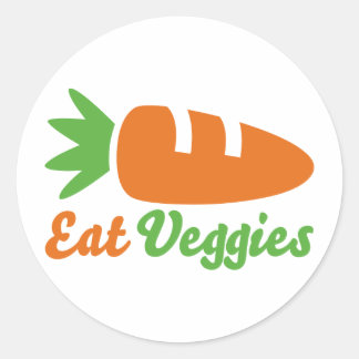 Eat Veggies Ronde Sticker