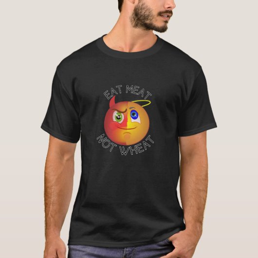 Eat Vlees zonder warmteafvoer/Angel-keto-liefhebbe T-shirt (Voorkant)