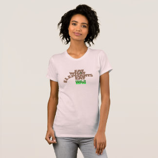 EAT WAT ELEPHANTS ETEN. GA VEGAN. T-SHIRT
