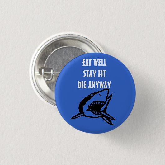 EAT WELL RONDE BUTTON 3,2 CM (Voorkant /achterkant)