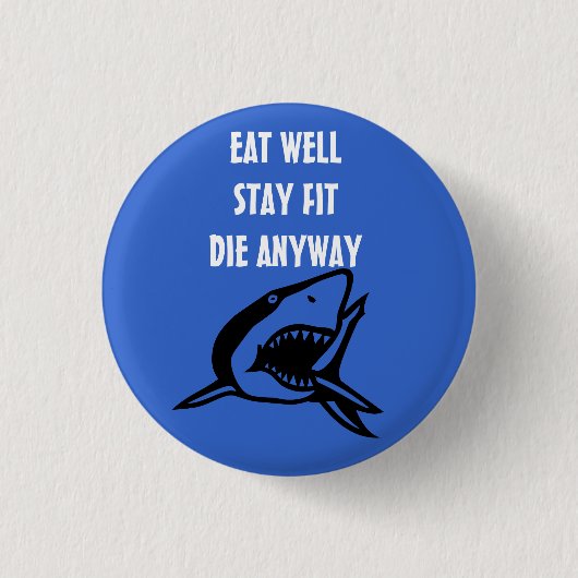 EAT WELL RONDE BUTTON 3,2 CM (Voorkant)