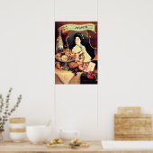 EAT WINE DINE GEISHA  Japans Adverteren Poster (Keuken)