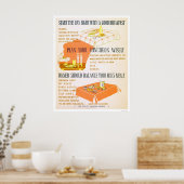 Eat Wisely Blijf gezond 1942 WPA Poster (Keuken)