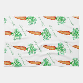 Eat Your Carrots Watercolor  Theedoek