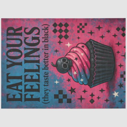 Eat Your Feelings – Alt Cupcake Decoupage - 1 Tissuepapier (Voorkant)