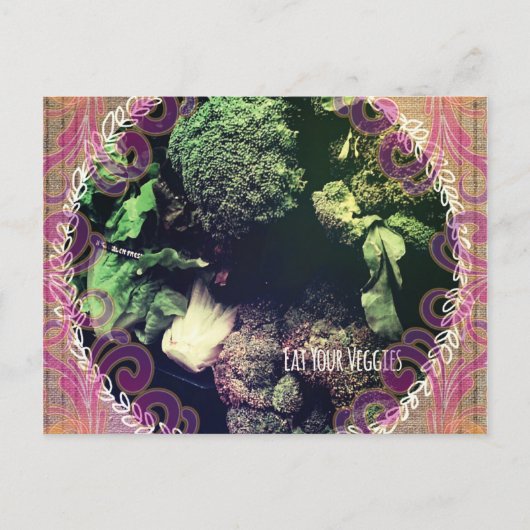 Eat Your Veggies Briefkaart (Voorkant)