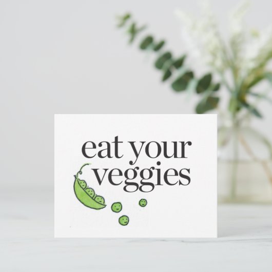 Eat Your Veggies Briefkaart (Staand voorkant)