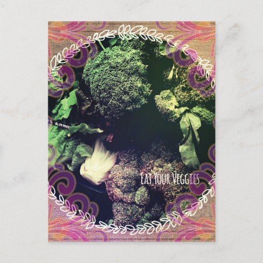 Eat Your Veggies Briefkaart (Voorkant)