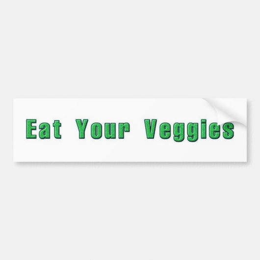 Eat Your Veggies Bumpersticker (Voorkant)