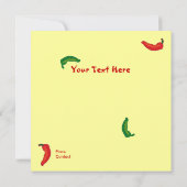 Eat Your Veggies Chili Mexican Dinner Party Invite Kaart (Achterkant)