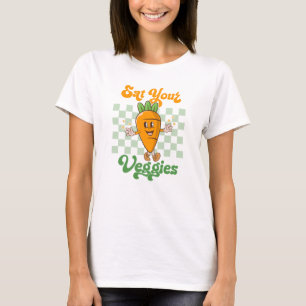 Eat Your Veggies Cute Retro T-shirt
