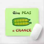 Eat Your Veggies geeft PEAS een CHANCE Mousepad Muismat (Met muis)