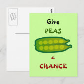Eat Your Veggies geeft PEAS een KANS Briefkaart (Voorkant / Achterkant)