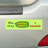 Eat Your Veggies geeft PEAS een KANS-Bumpersticker Bumpersticker (Op auto)