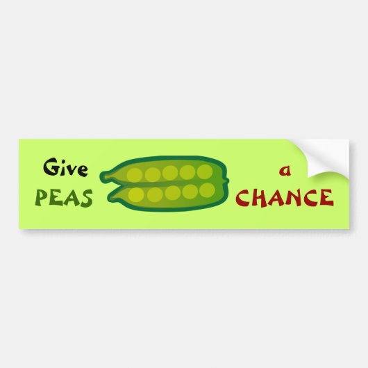 Eat Your Veggies geeft PEAS een KANS-Bumpersticker Bumpersticker (Voorkant)