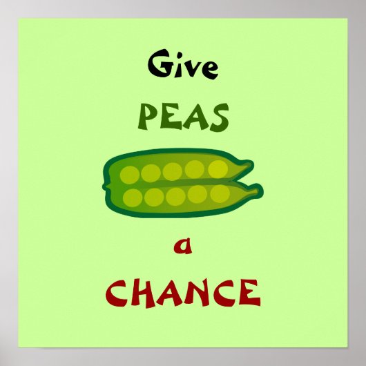 Eat Your Veggies geeft PEAS een Poster op het CHAN (Voorkant)