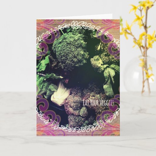 Eat Your Veggies Kaart (Gele Bloem)