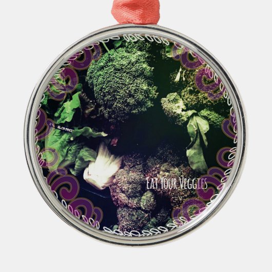 Eat Your Veggies Metalen Ornament (Voorkant)