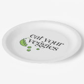 Eat Your Veggies Papieren Bordje (Gekanteld)
