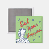 Eat Your Veggies retro Magneet (Voorkant / Achterkant)