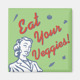 Eat Your Veggies retro Magneet