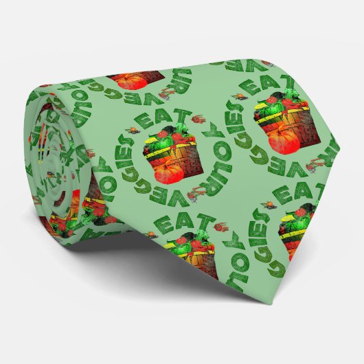 Eat Your Veggies Stropdas (Opgerold)