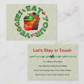 Eat Your Veggies Visitekaartje (Voorkant / Achterkant)