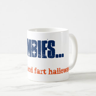 Eat Zombies en Fart Halloween Emo Gothic Blauw Koffiemok