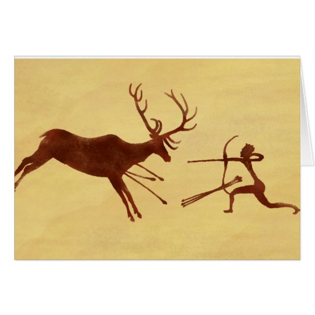 EatAnimals.com Cave Painting Card (Voorkant Horizontaal)