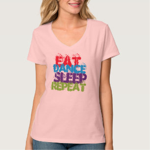 eatdans slaap herhaal grappig t-shirt cadeauidee