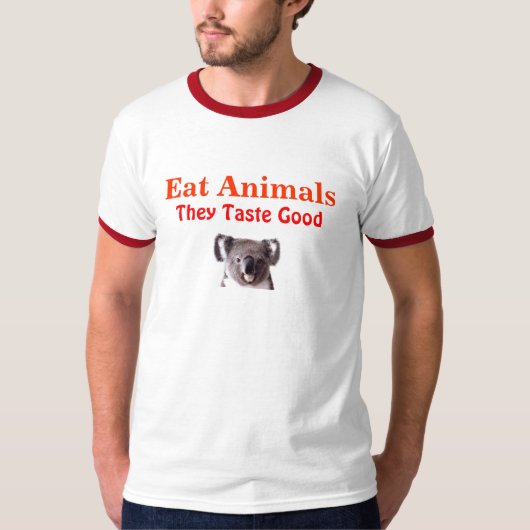 Eatdieren, ze smaken goed t-shirt (Voorkant)