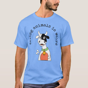 Eatende dieren zijn vreemd, grappig Vegan en veget T-shirt