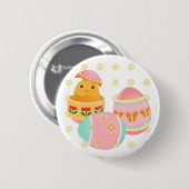 Eater Egg Chick Design Botton Ronde Button 5,7 Cm (Voorkant /achterkant)